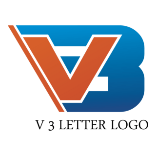 V3 Letter Logo PNG Vector