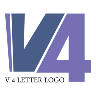V4 Letter Logo PNG Vector