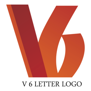 V6 Letter Logo PNG Vector