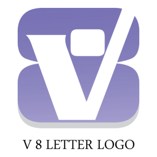 V8 Letter Logo PNG Vector