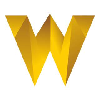 W Gold Letter Logo PNG Vector