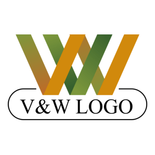 W V Letter Alphabets Logo PNG Vector