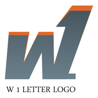 W1 Letter Logo PNG Vector