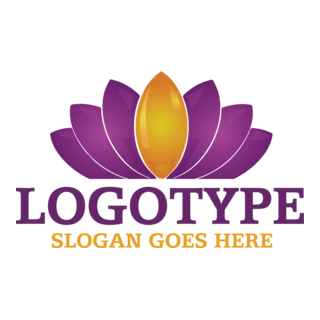 Water Lily Logo PNG Vector