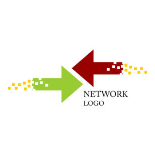 Web Network Arrow Logo PNG Vector