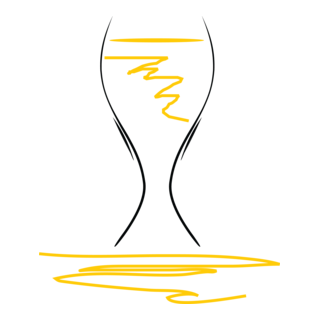 Wine Glass Bottle Logo PNG Vector