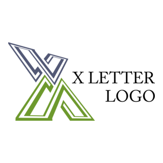 X M Letter Alphabets Logo PNG Vector