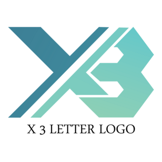 X3 Letter Logo PNG Vector