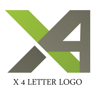 X4 Letter Logo PNG Vector