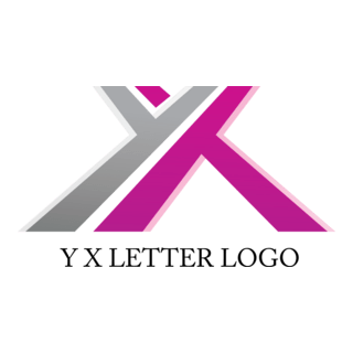 Y X Alphabet Design Logo PNG Vector