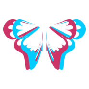 3d Butterfly Logo PNG Vector