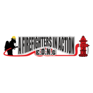 a firefighters in action Logo PNG Vector