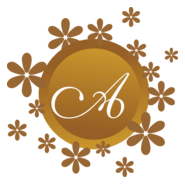 A Letter Flower Logo PNG Vector