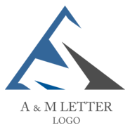 A M Letter Logo PNG Vector