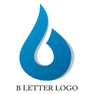 B Water Drop Logo PNG Vector