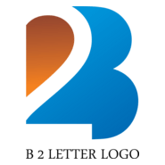 B2 Letter Logo PNG Vector