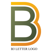 B3 Letter Design Logo PNG Vector