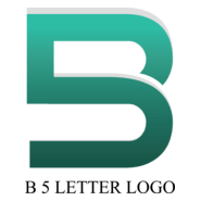 B5 Letter Design Logo PNG Vector