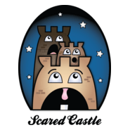 Baby Face Scared Castle Logo PNG Vector