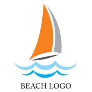 Beach Boat Logo PNG Vector