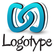 Blue 3D Communication Logo PNG Vector