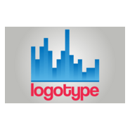 Blue Bar Chart Business Logo PNG Vector