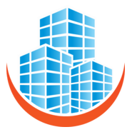 Blue Building Logo PNG Vector
