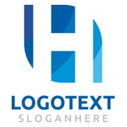 Blue with letter H Logo PNG Vector