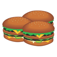 Burger Food Logo PNG Vector