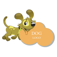 Cartoon Dog Logo PNG Vector