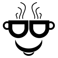 Coffee Cup Face Art Logo PNG Vector