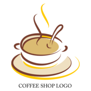 Coffee Shop Design Logo PNG Vector