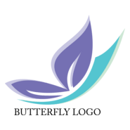 Color Butterfly Logo PNG Vector