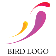 Colorful Bird Logo PNG Vector