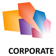 Colorful Flowing Bars Corporate Logo PNG Vector