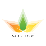 Colorful Nature Leaf Logo PNG Vector
