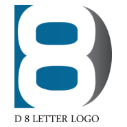 D8 Letter Logo PNG Vector