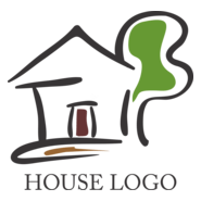 Drawing House Logo PNG Vector