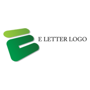 E Green Letter Logo PNG Vector