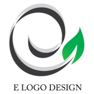 E Leaf Letter Logo PNG Vector