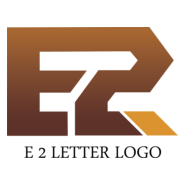E2 Letter Logo PNG Vector