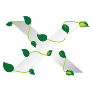 Eco Letter X Logo PNG Vector