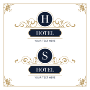 Elegant Hotel Logo PNG Vector