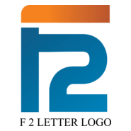 F2 Letter Logo PNG Vector