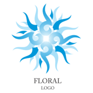 Floral Rangoli Logo PNG Vector