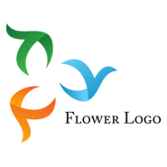 Flower Colour Art Logo PNG Vector