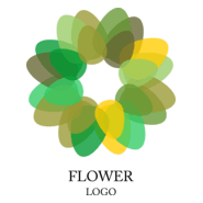 Flower Green Leaf Art Logo PNG Vector
