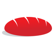 Food Red Dulet Bread Cup Logo PNG Vector