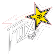 fox RACING ROCKSTAR Logo PNG Vector
