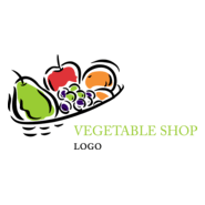 Fruit Shop Vegetables Logo PNG Vector